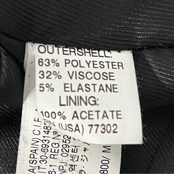 Zara Black Fitted Blazer with Gold Zippers Women’s Size M - Picture 7 of 7